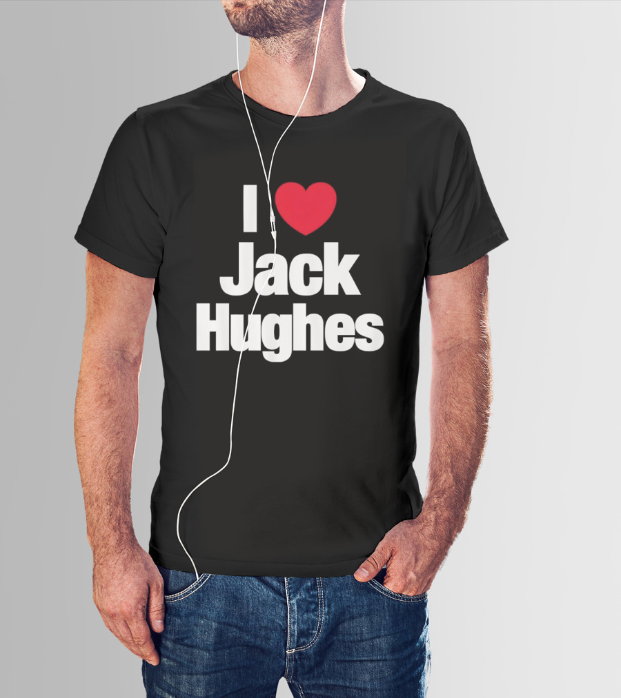 I Love Jack Hughes USA Hockey American Olympic T-Shirt
