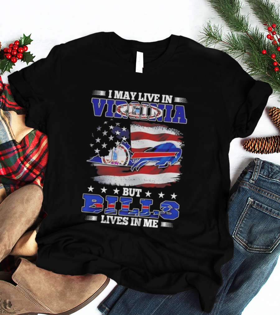 Virginia Resident Buffalo Bills Passion American Flag T-Shirt