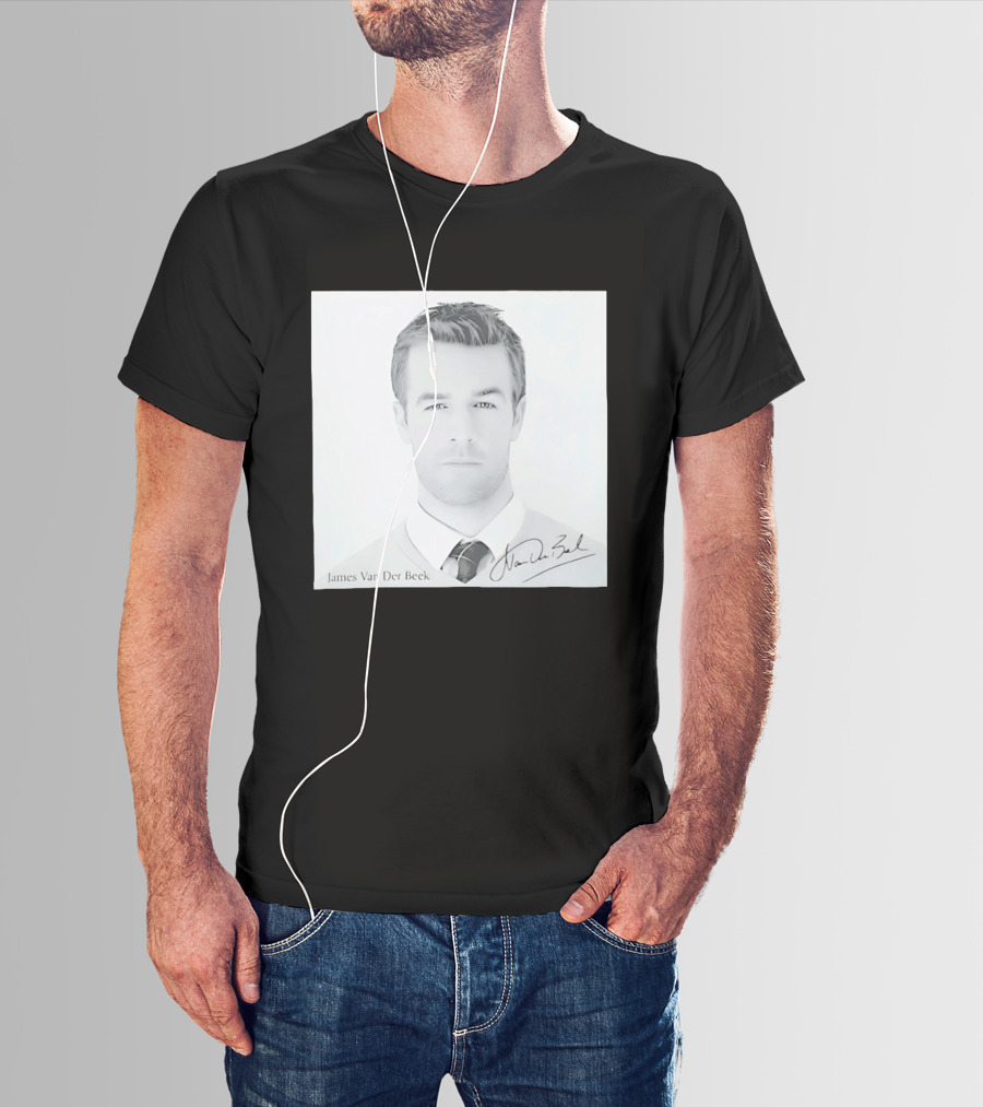 James Van Der Beek Autographed Memorial Photo T-Shirt