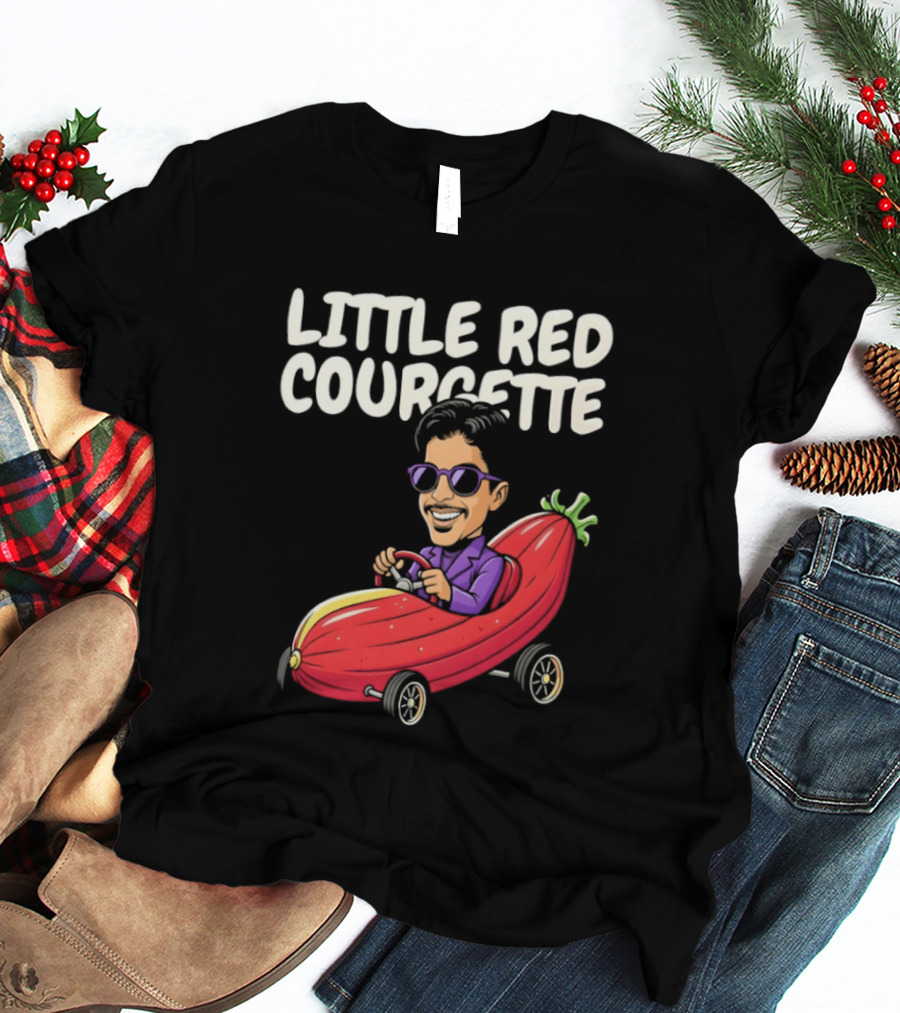 Little Red Courgette Prince Cartoon Funny Car Driving T-Shirt