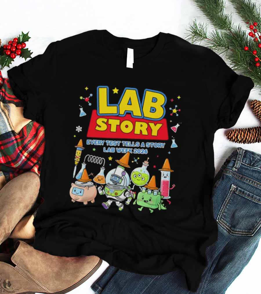 Lab Story Every Test Tells A Story Lab Week 2026 Science Community T-Shirt