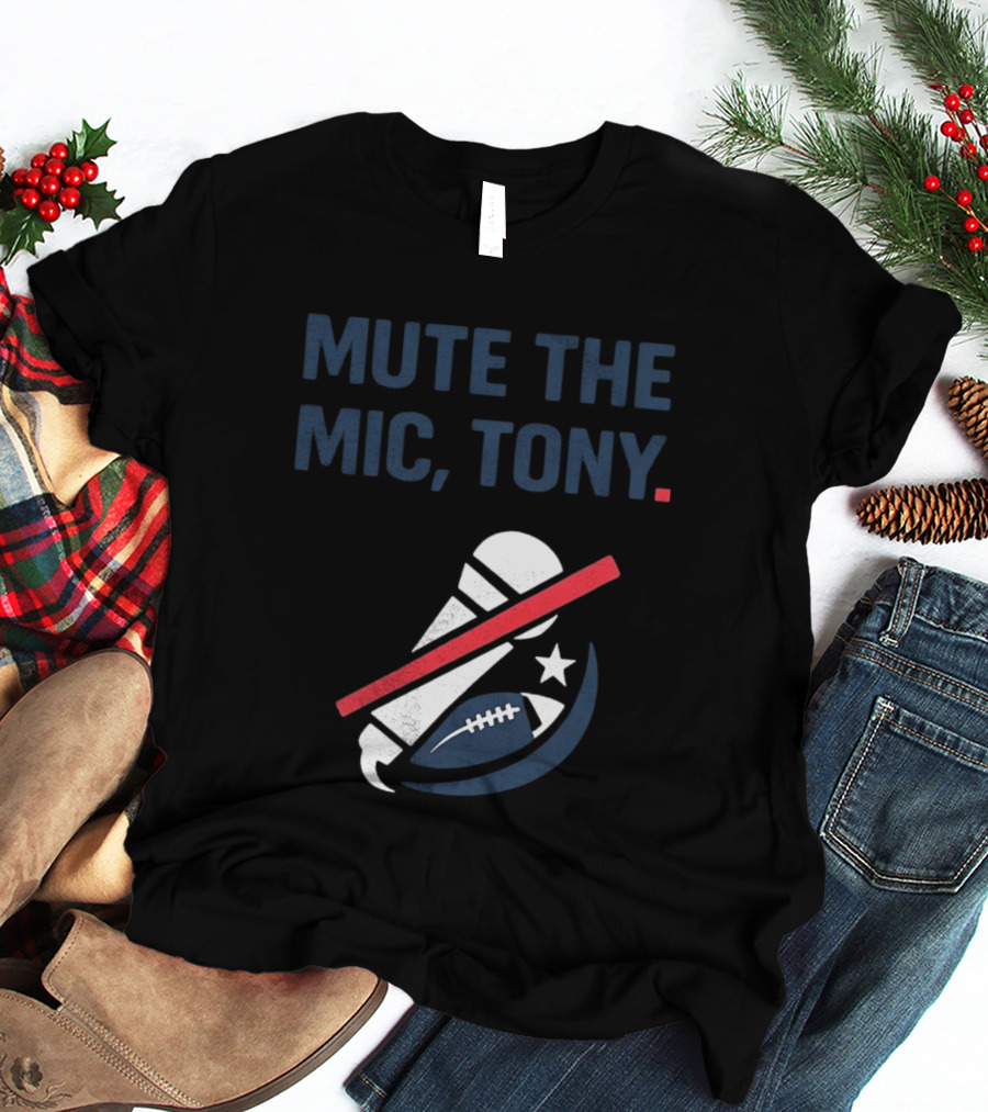 Mute The Mic Tony Microphone Football Star T-Shirt