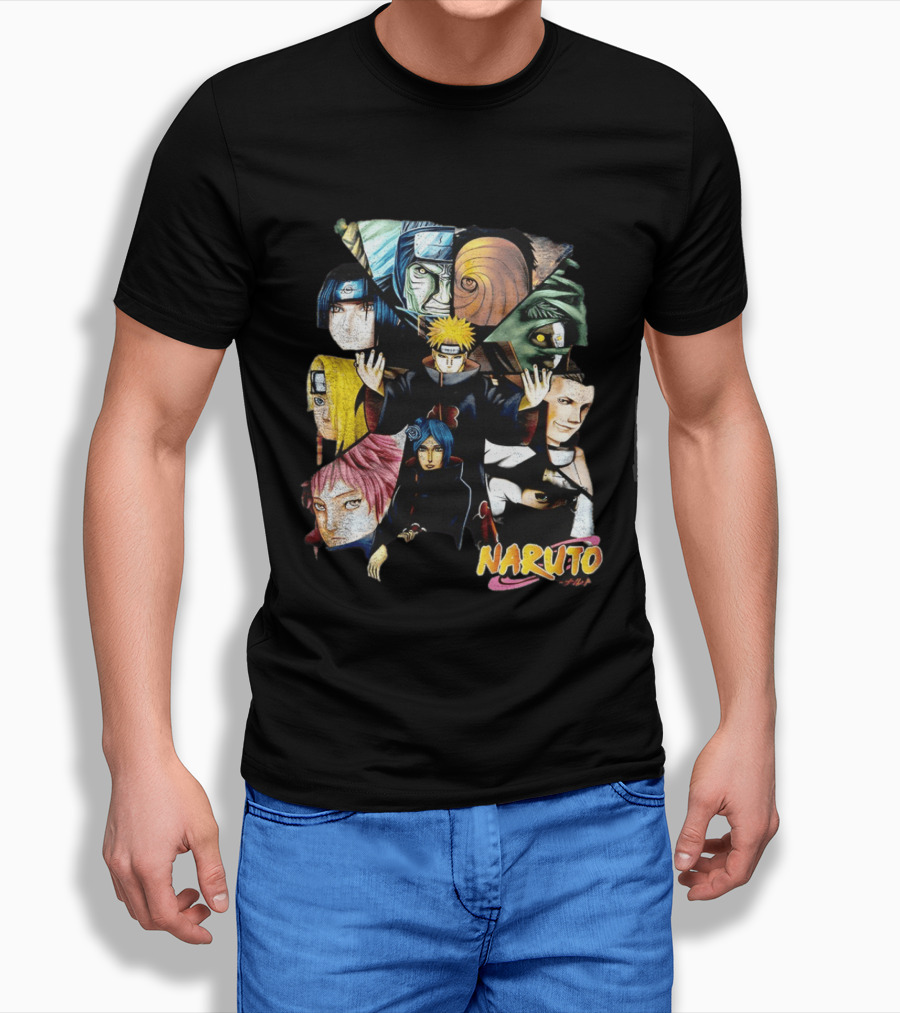 Naruto Akatsuki Collage Characters T-Shirt