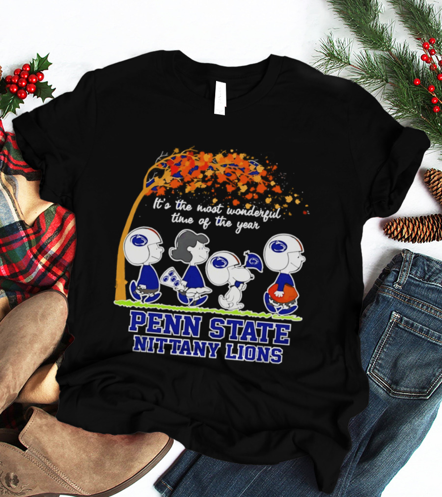 Peanuts It's The Most Wonderful Time Of The Year Penn State Nittany Lions T-Shirt