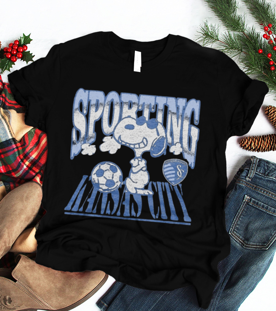 Sporting Kansas City Snoopy Sunglasses Soccer Collaboration T-Shirt