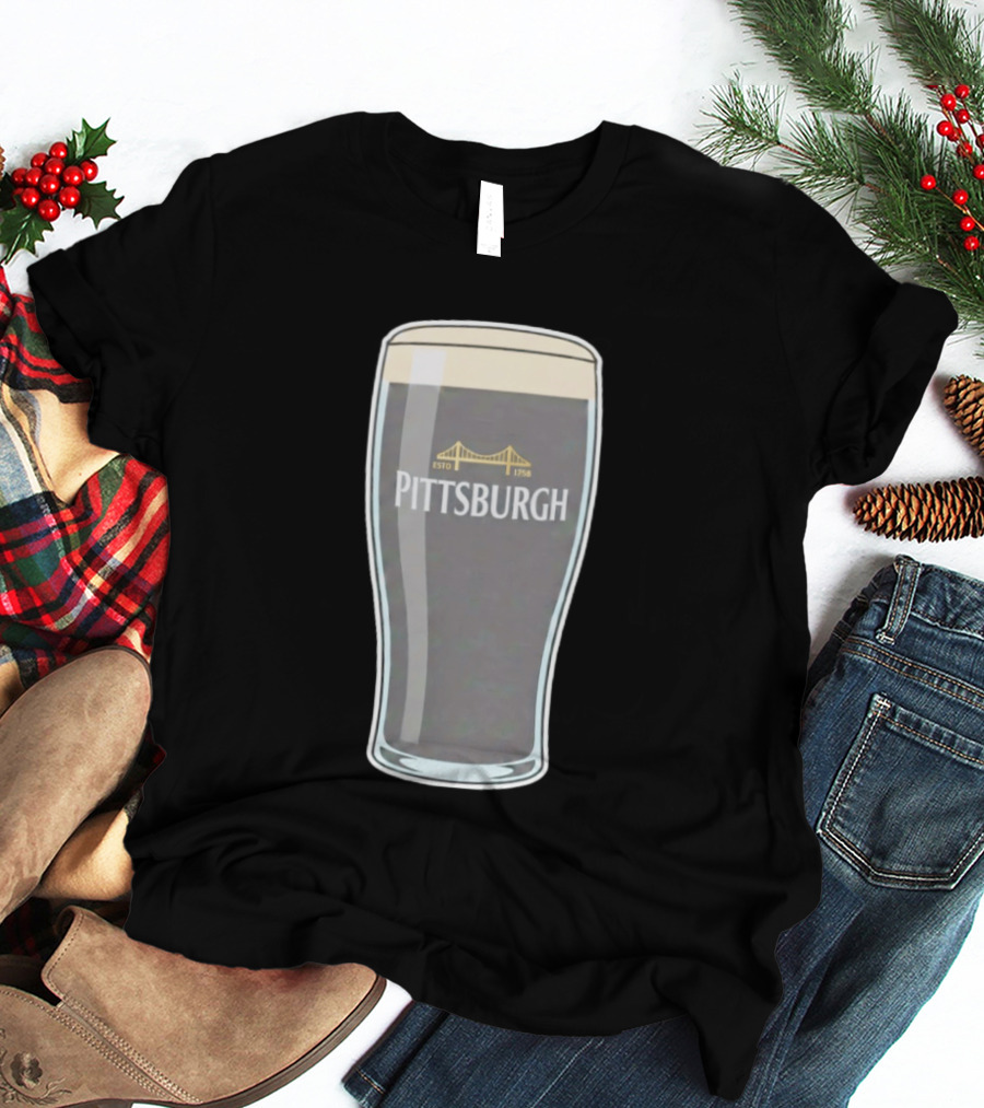 Pittsburgh Stout Beer Estd 1758 Bridge T-Shirt