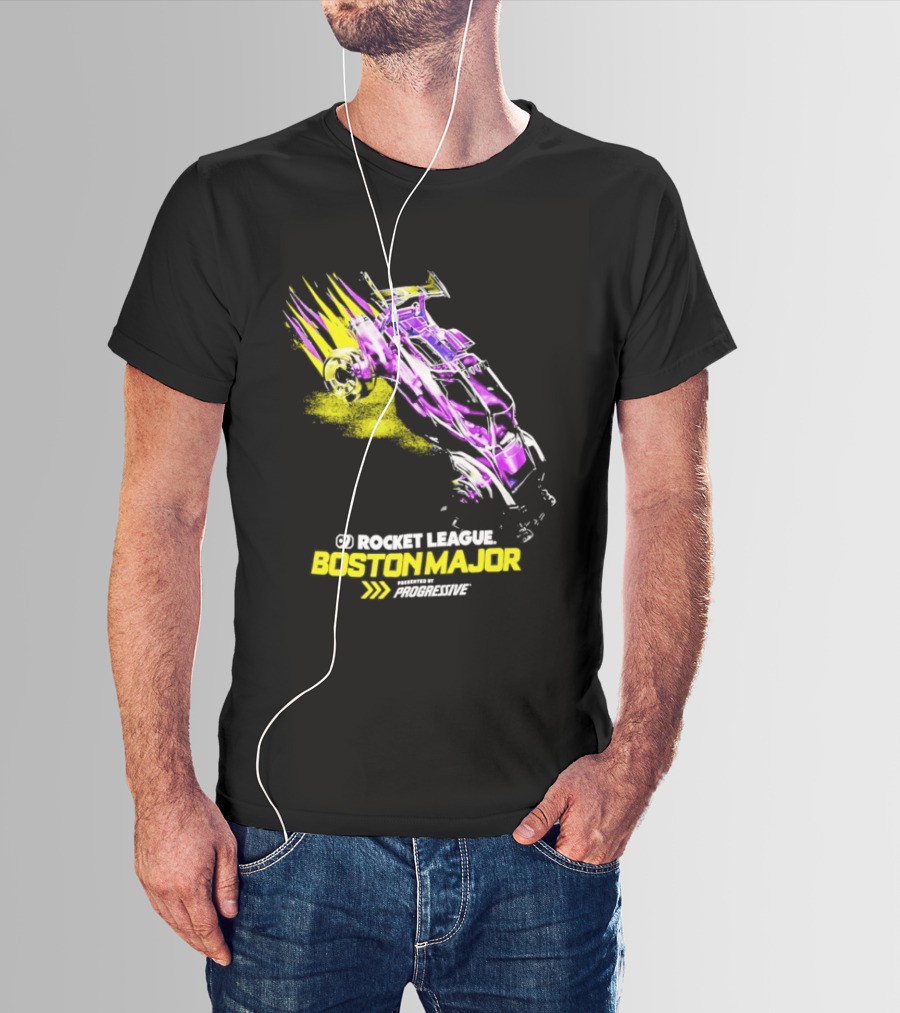 Rocket League Boston Major 2023 Presented By Progressive Colorful Car T-Shirt