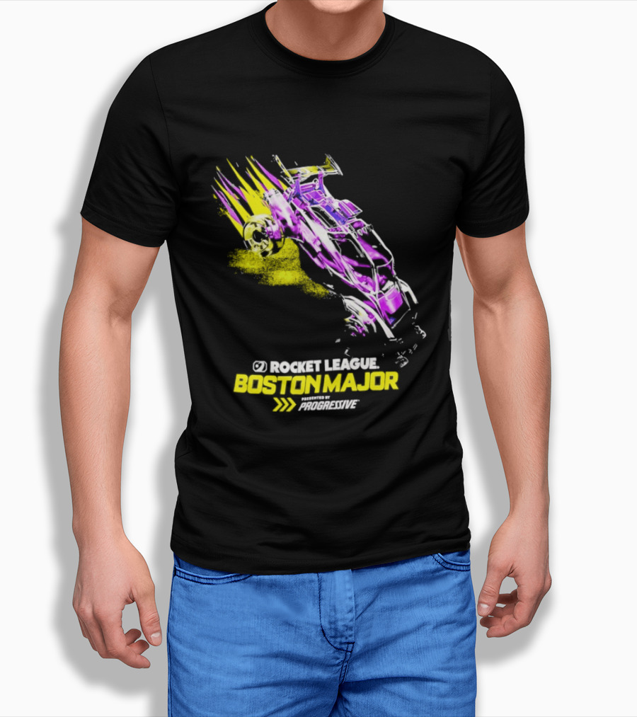 Rocket League Boston Major 2023 Presented By Progressive Colorful Car T-Shirt