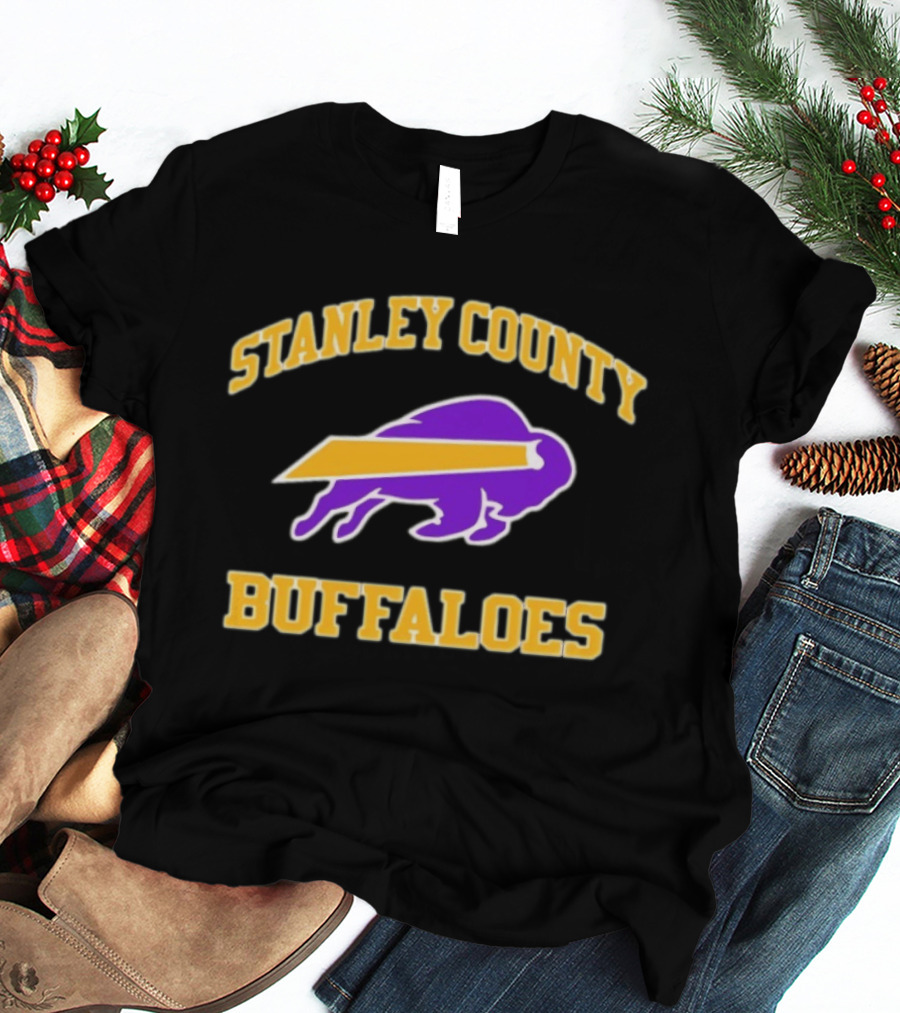 Stanley County Buffaloes Purple And Gold T-Shirt