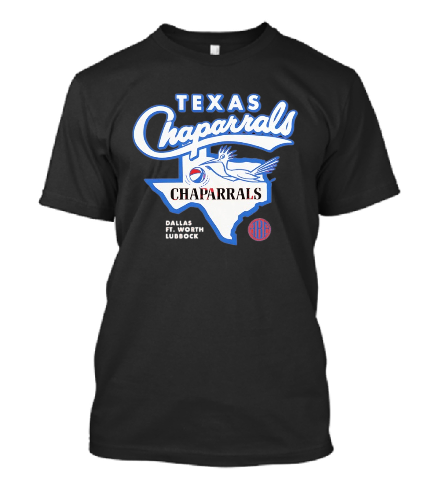 Texas Chaparrals Roadrunner American Basketball Association Dallas Ft Worth Lubbock T-Shirt