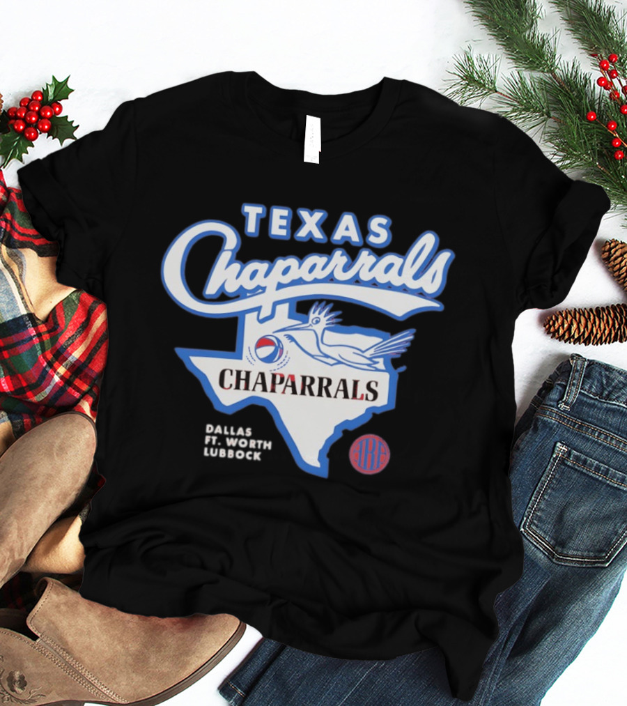 Texas Chaparrals Roadrunner American Basketball Association Dallas Ft Worth Lubbock T-Shirt
