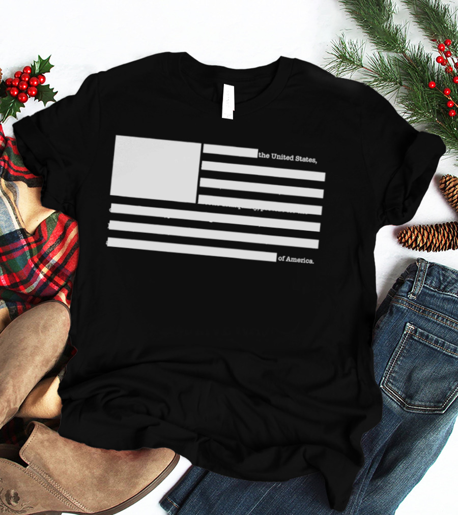 United States Declaration Of Independence Flag T-Shirt