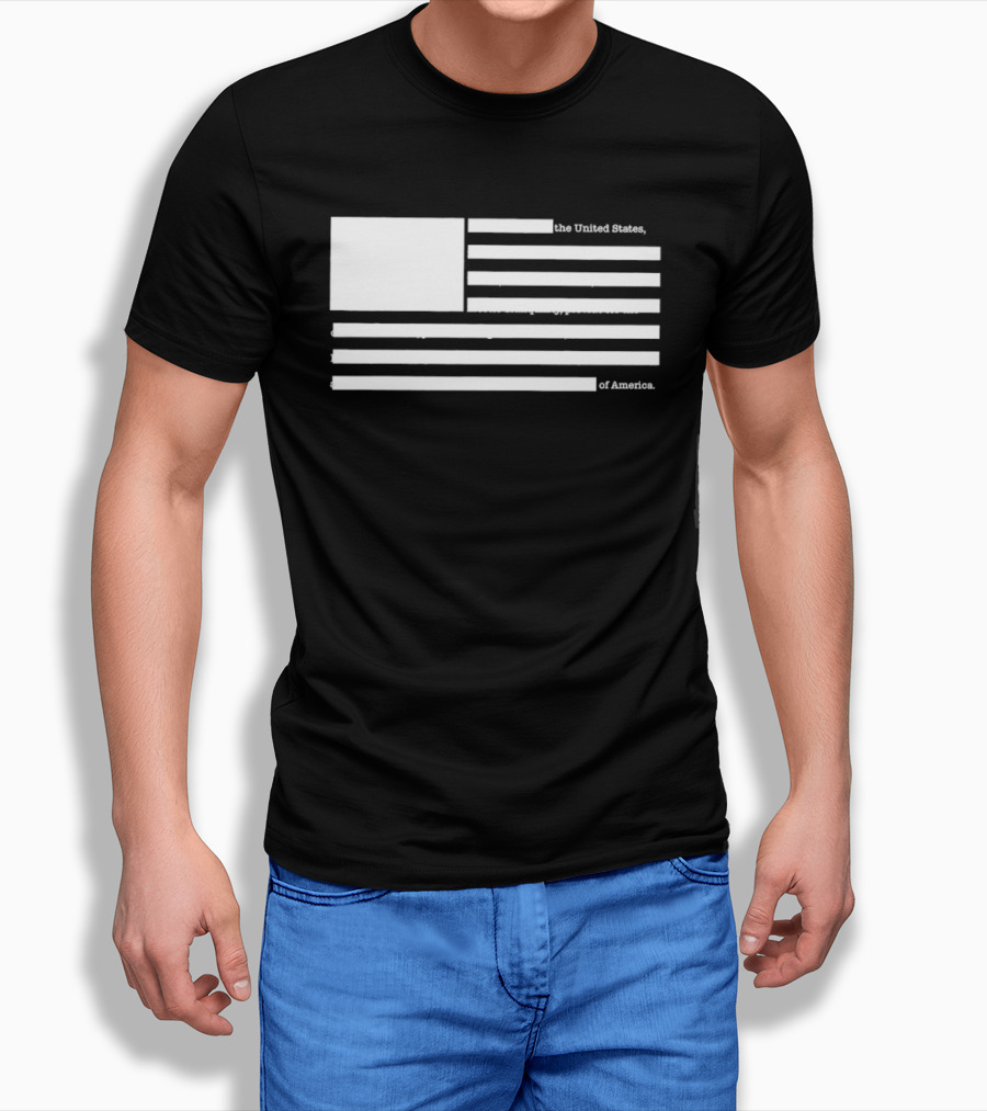United States Declaration Of Independence Flag T-Shirt