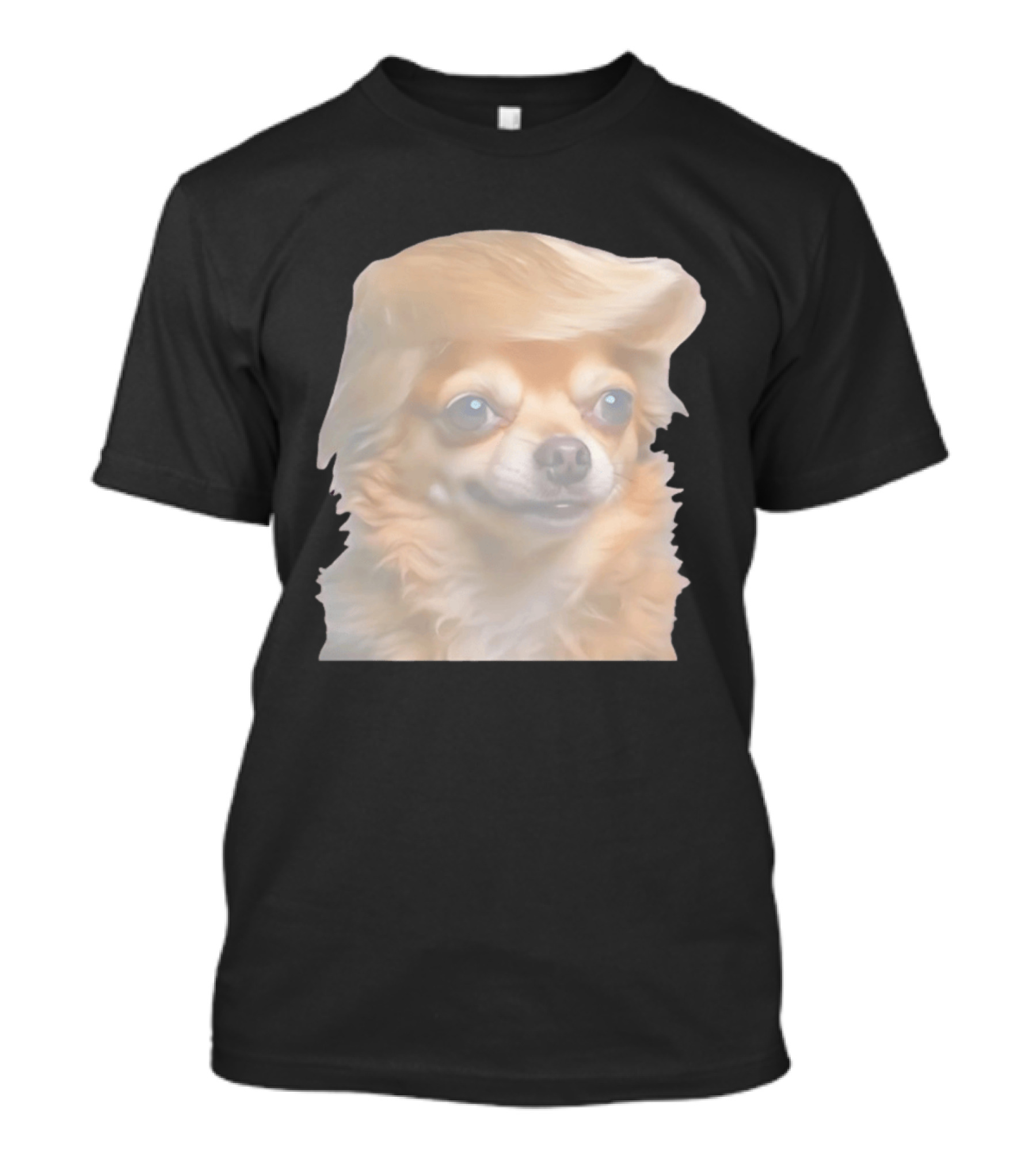 Trump Dog Meme Chihuahua With Hair Wig T-Shirt