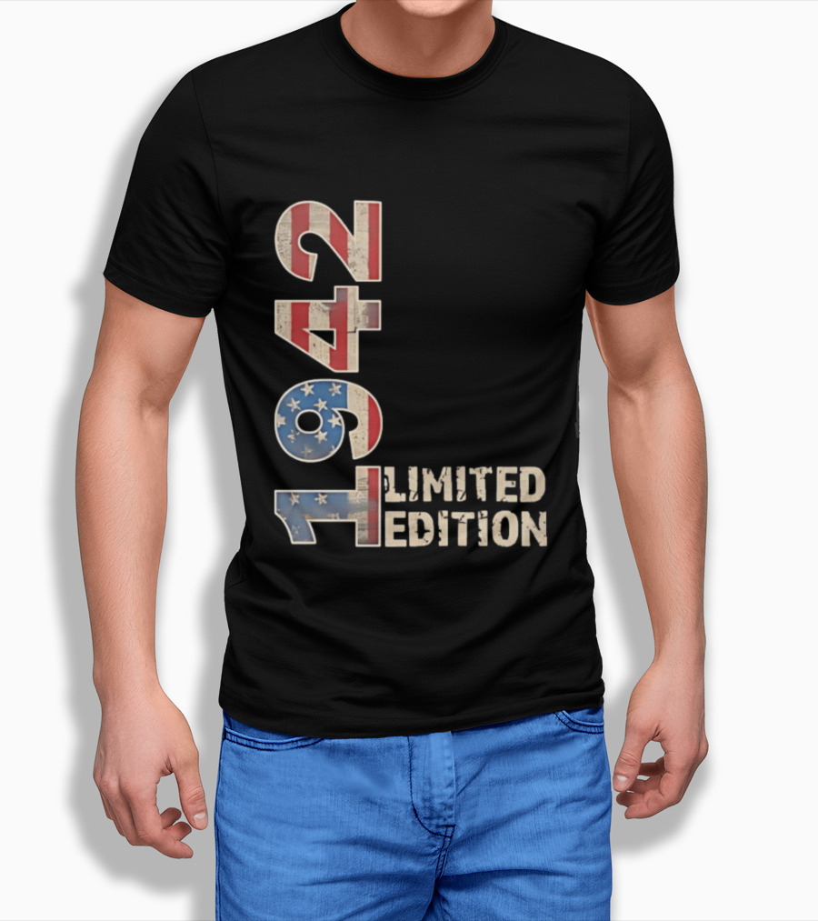 USA 1942 Limited Edition American Flag T-Shirt