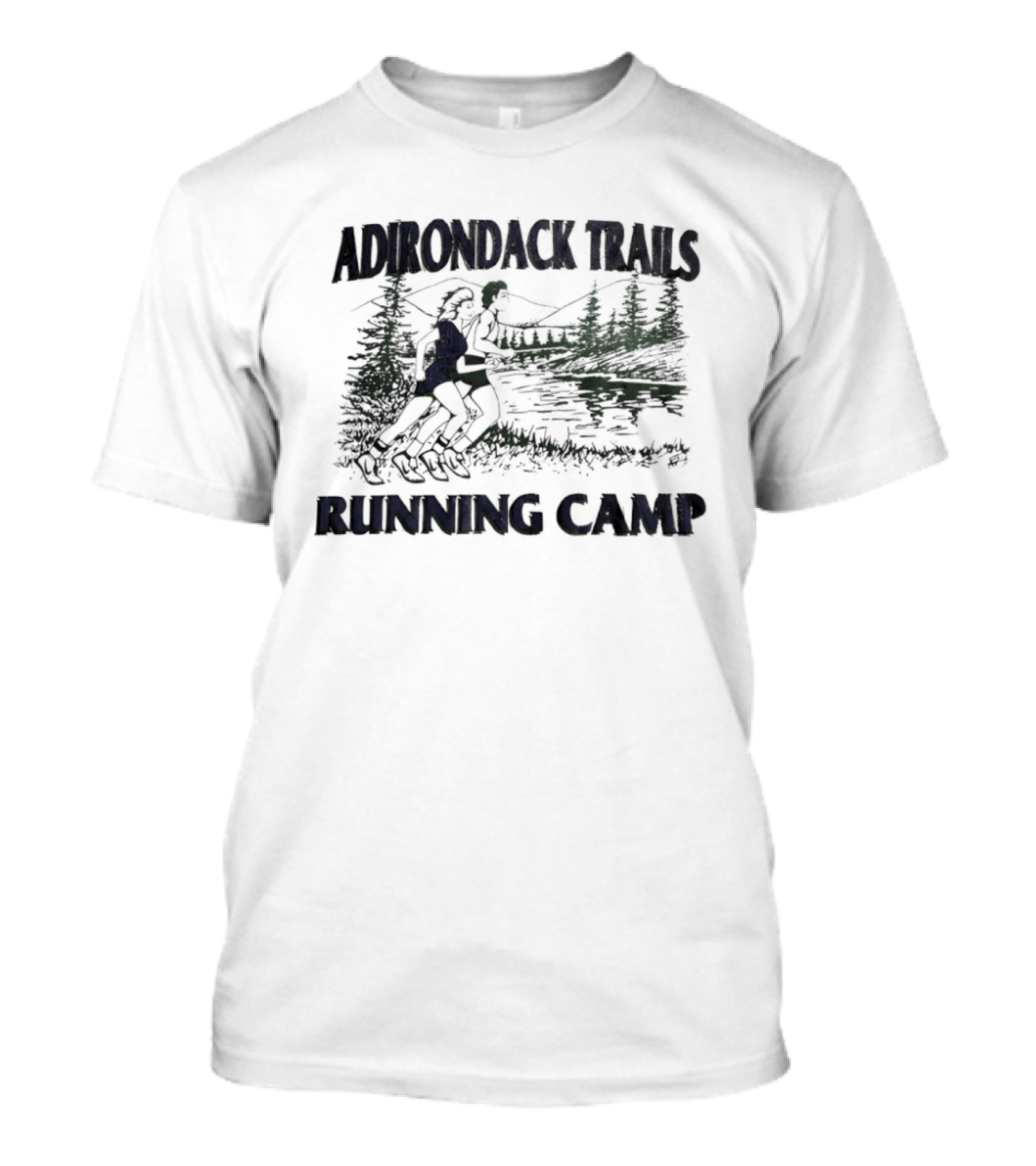 Adirondack Trails Running Camp Scenic Forest Runners T-Shirt