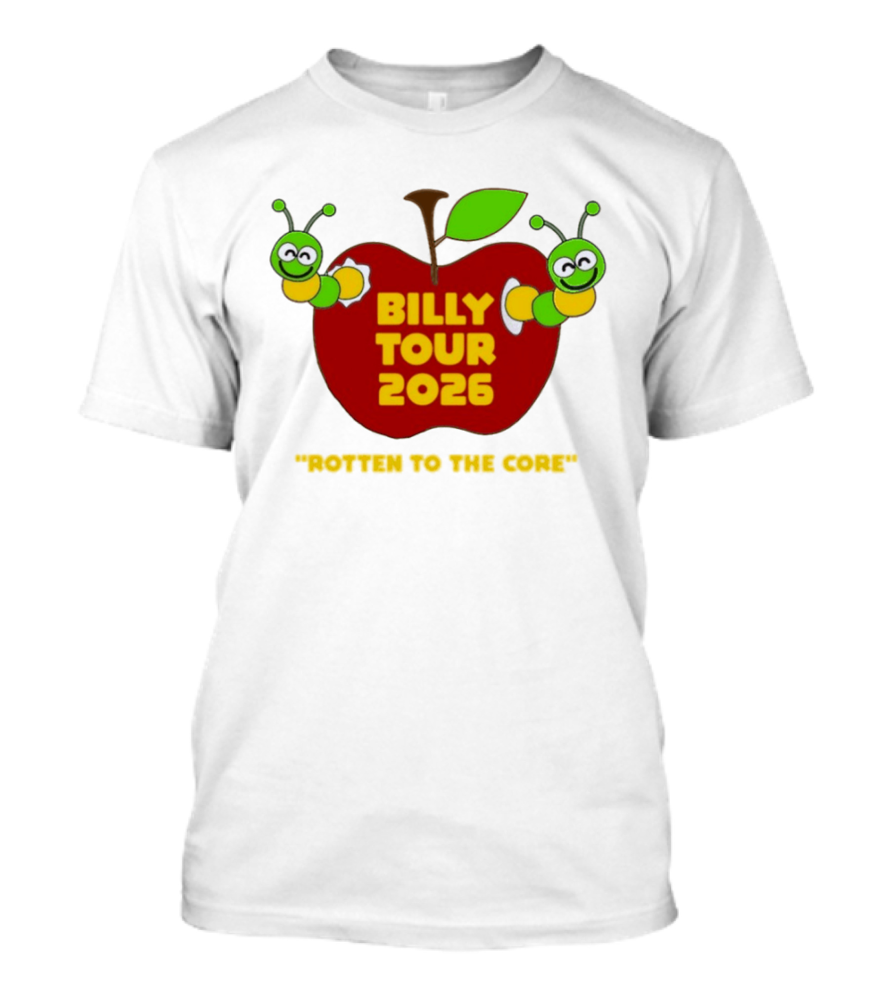 Billy Tour 2026 Rotten To The Core Apple Worms T-Shirt