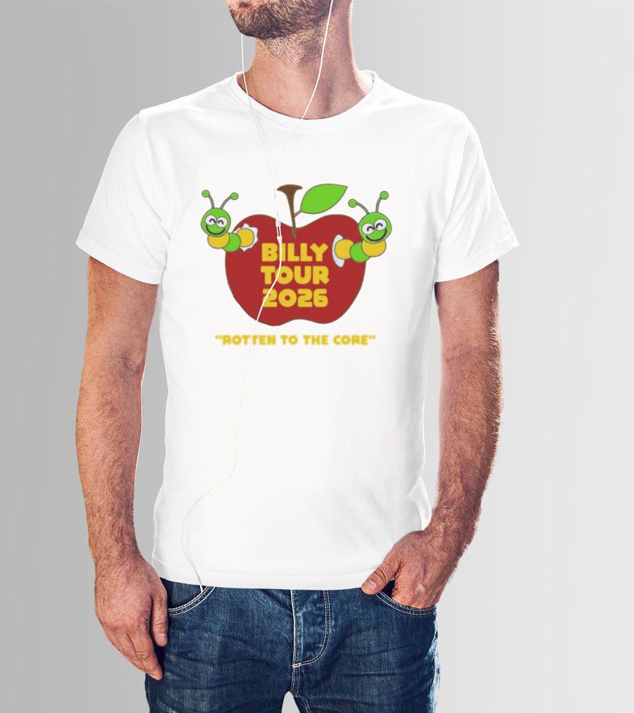 Billy Tour 2026 Rotten To The Core Apple Worms T-Shirt