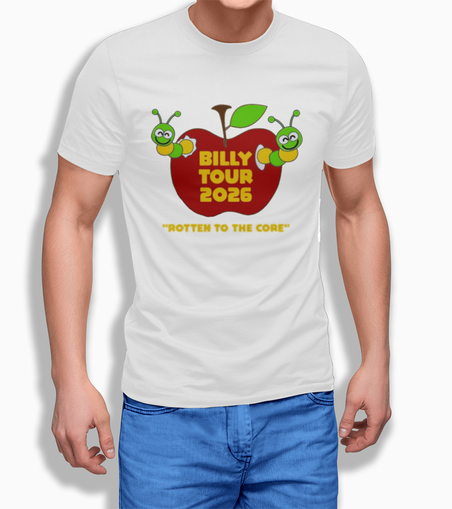 Billy Tour 2026 Rotten To The Core Apple Worms T-Shirt
