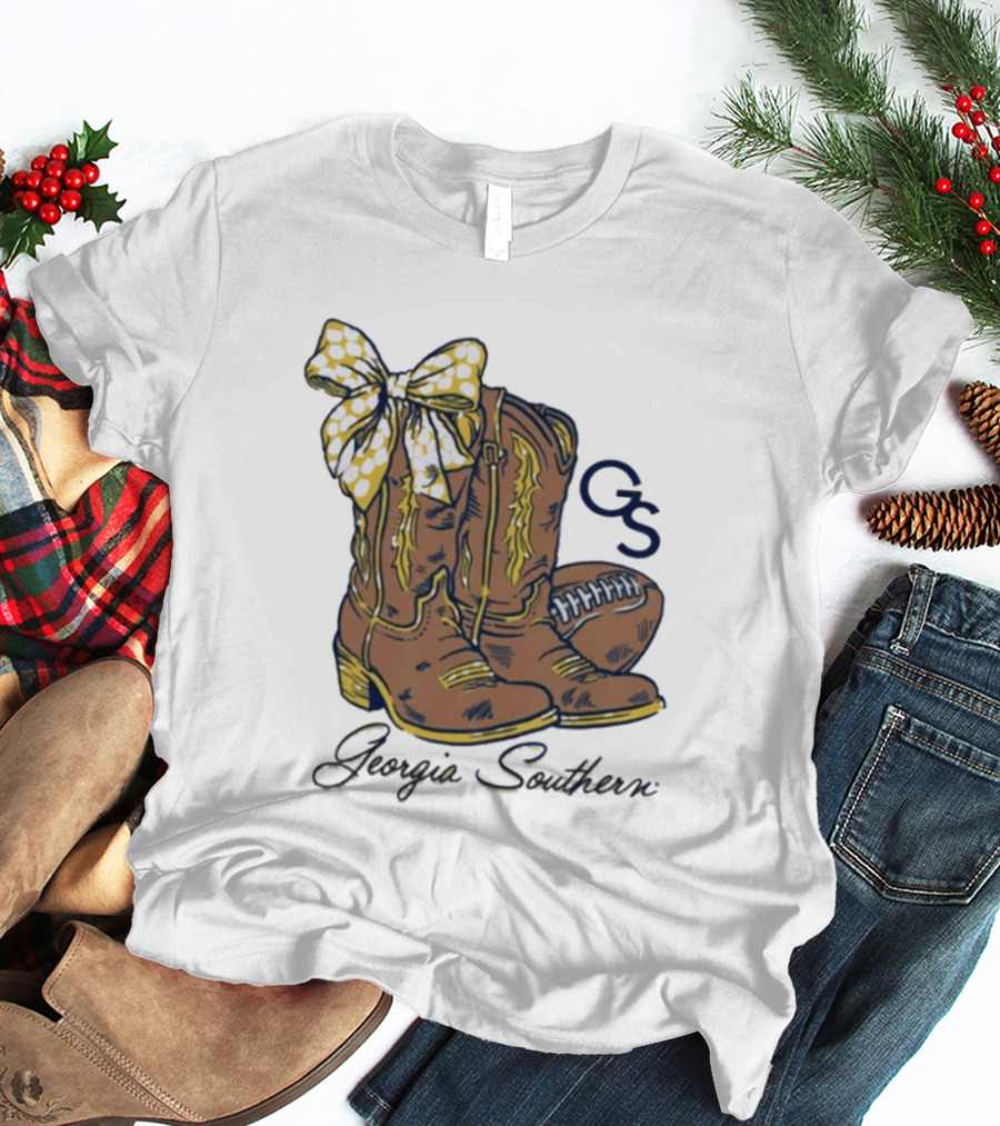 Georgia Southern Bow Boots Football GS T-Shirt