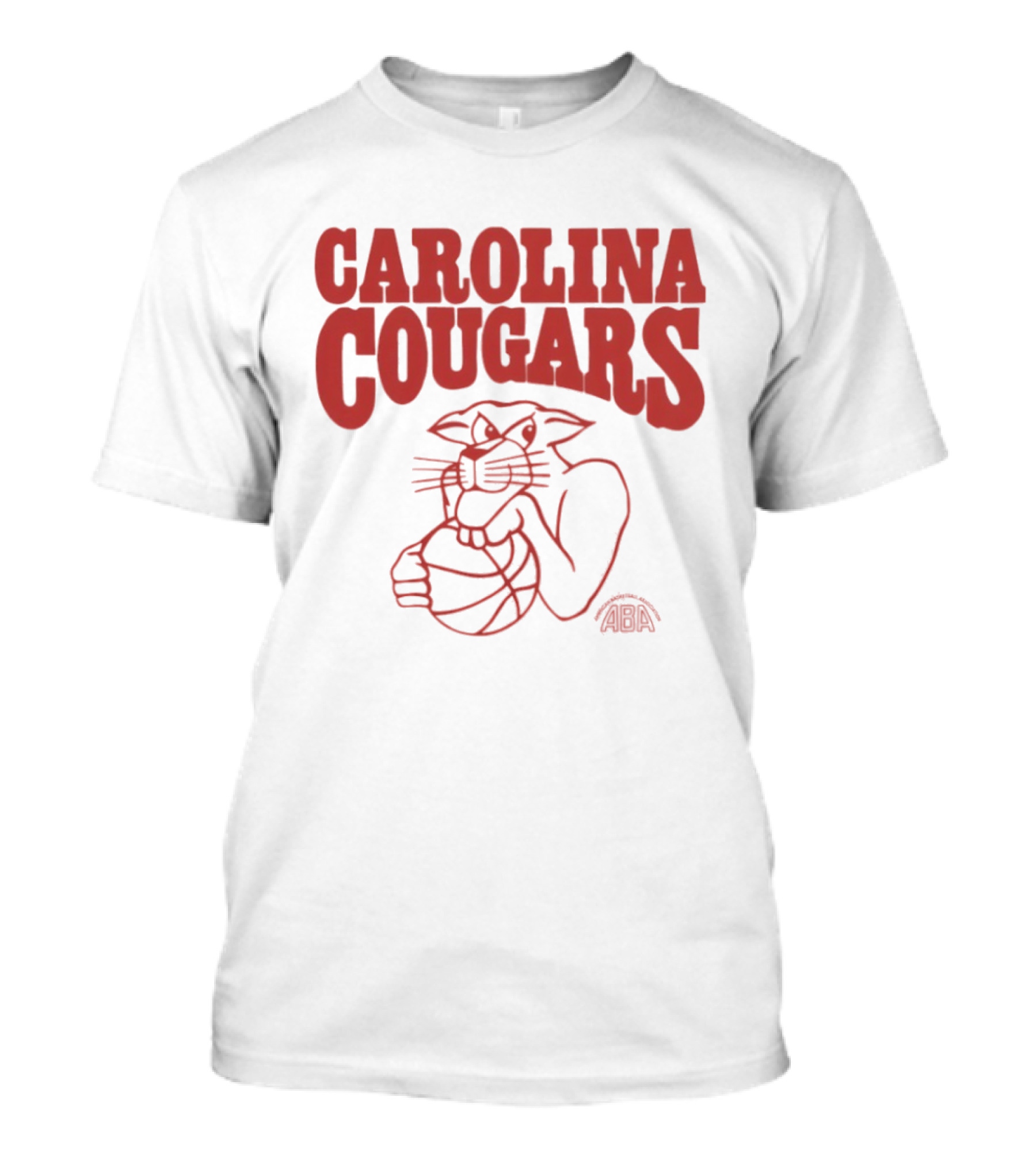 Carolina Cougars ABA Basketball Team Retro Cougar T-Shirt