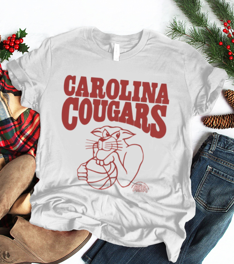 Carolina Cougars ABA Basketball Team Retro Cougar T-Shirt