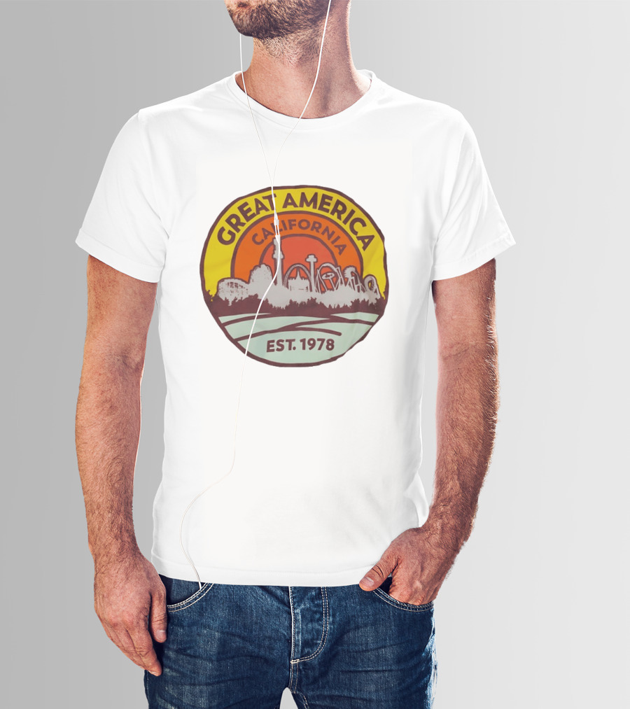 Great America California Est 1978 Roller Skyline T-Shirt