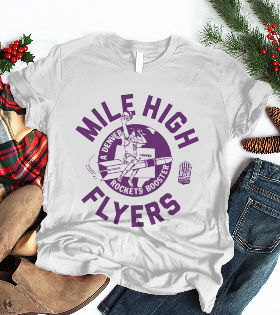 Denver Rockets Mile High Flyers ABA Basketball T-Shirt