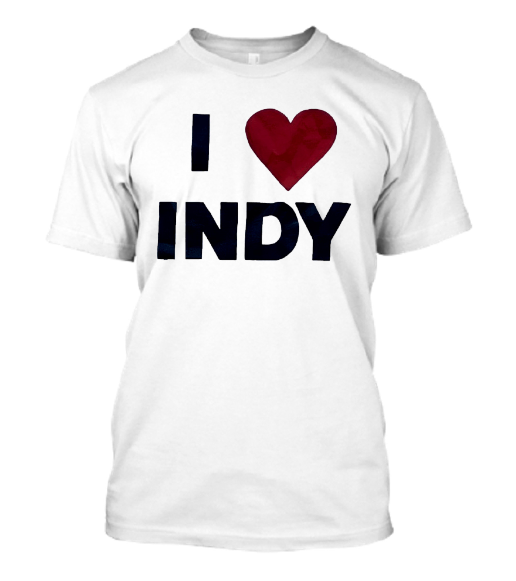 I Love Indy Heart Shape Indianapolis Sentiment T-Shirt