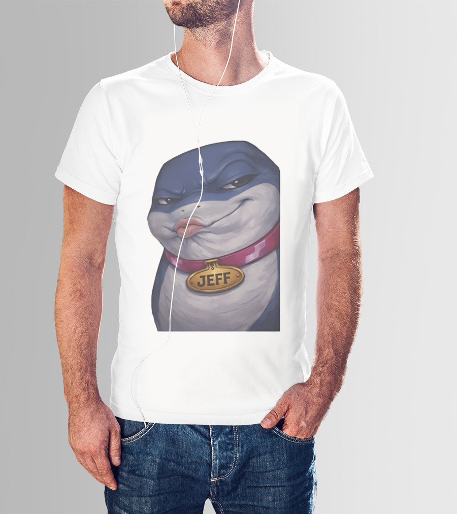 Jeff The Landshark Marvel Character With Dog Tag And Collar T-Shirt