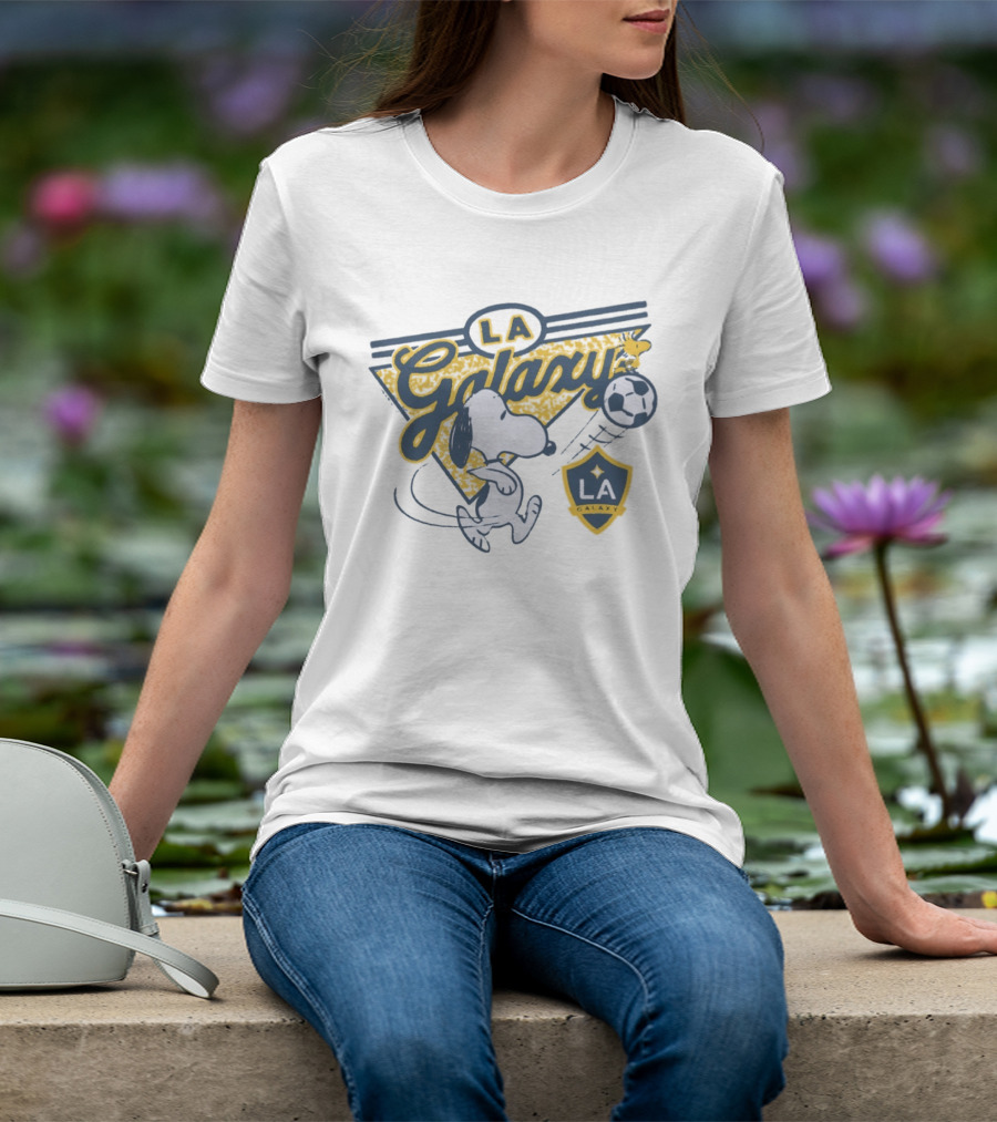 Peanuts Snoopy LA Galaxy Soccer Collaboration T-Shirt