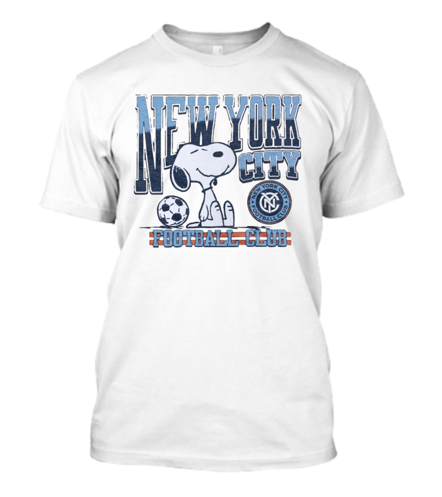 Peanuts Snoopy New York City Football Club Soccer Collaboration T-Shirt