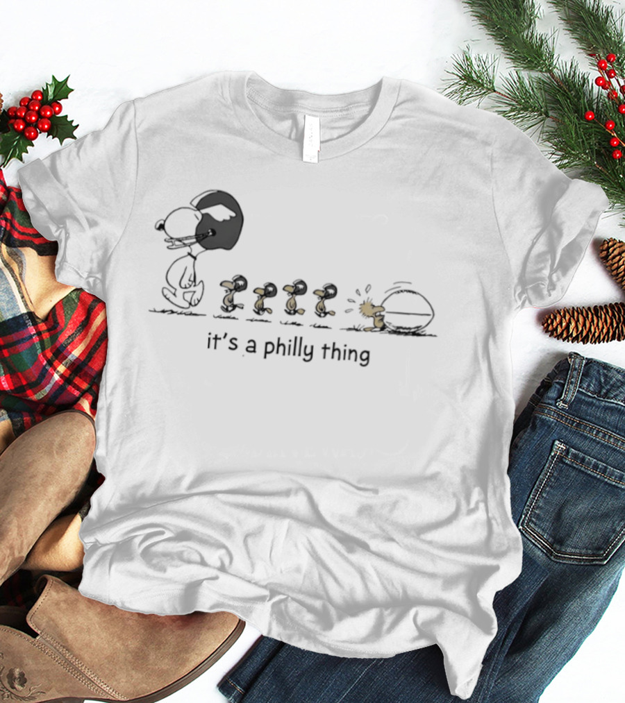 Philadelphia Eagles Snoopy Woodstock It's A Philly Thing Football Helmets T-Shirt