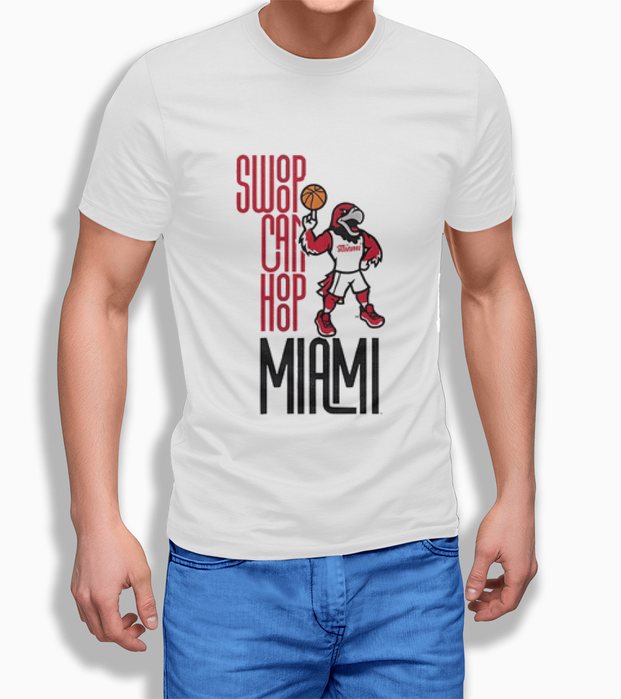 Swoop Can Hoop Miami RedHawks Basketball T-Shirt