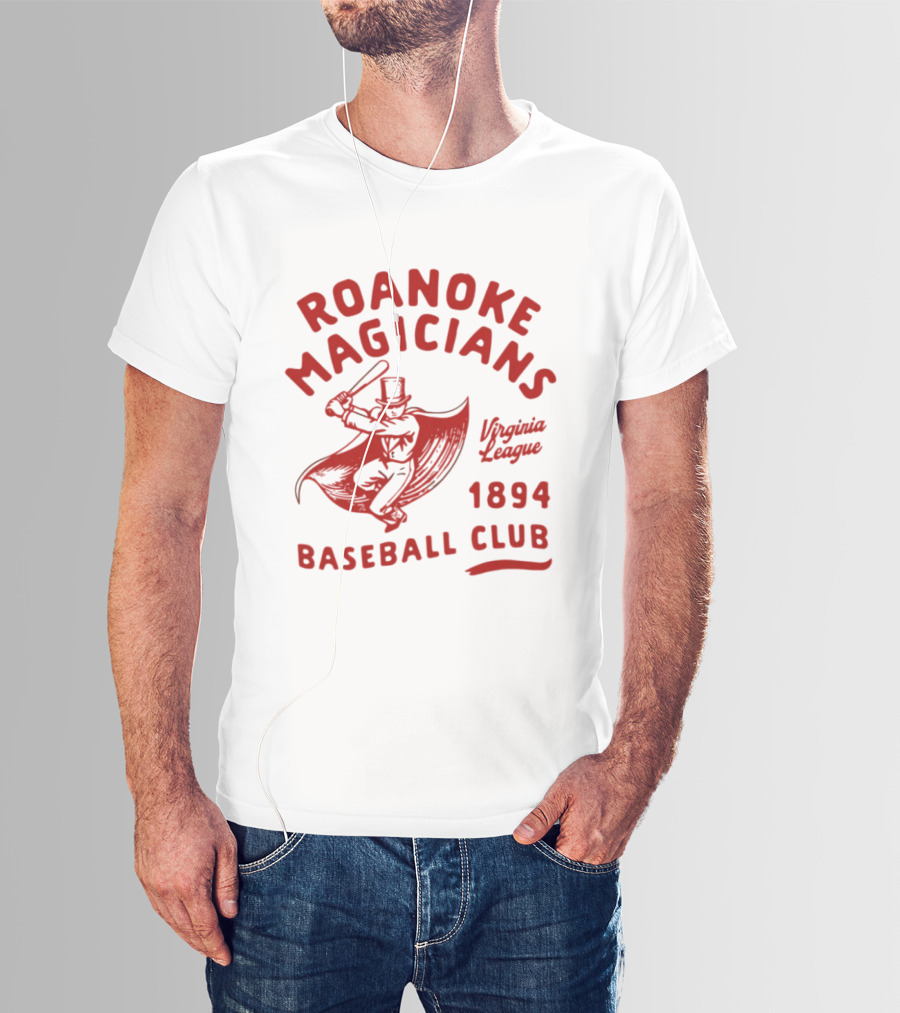 Roanoke Magicians Virginia League 1894 Baseball Club Defunct Teams T-Shirt