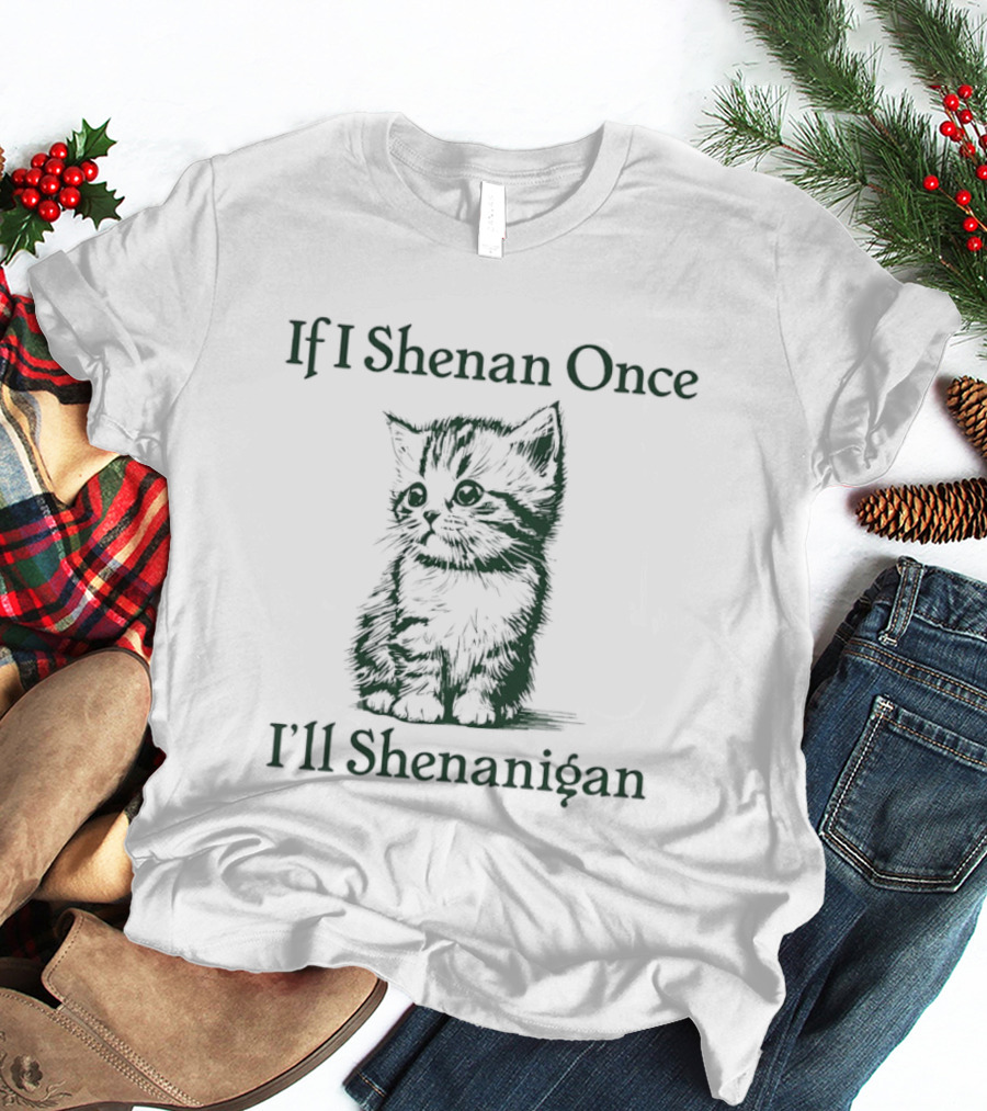 If I Shenan Once I'll Shenanigan Cat T-Shirt