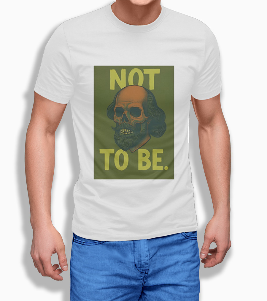 Skull Shakespeare Not To Be Hamlet Mashup T-Shirt