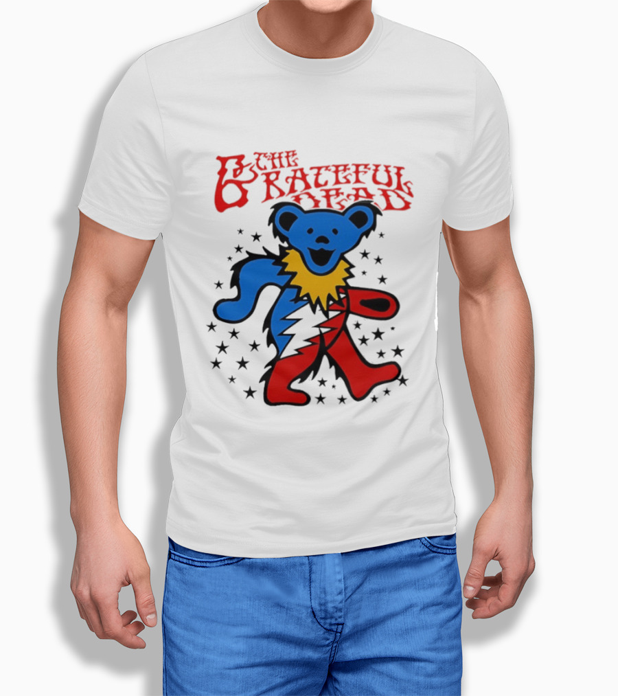 Grateful Dead Dancing Bear Stars Jordan Betts Handyman T-Shirt
