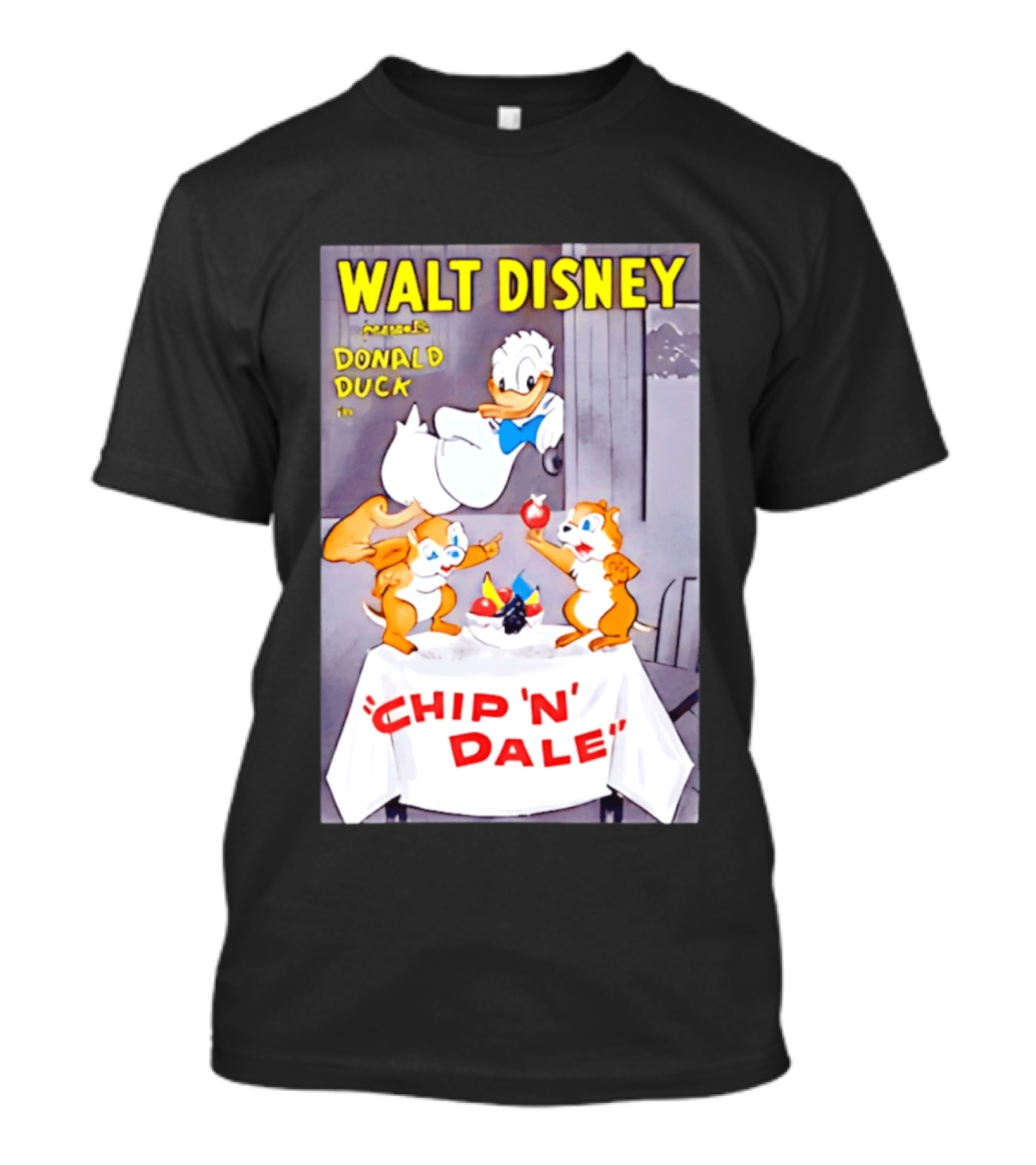 Walt Disney Donald Duck Chip 'N' Dale Vintage Animation T-Shirt