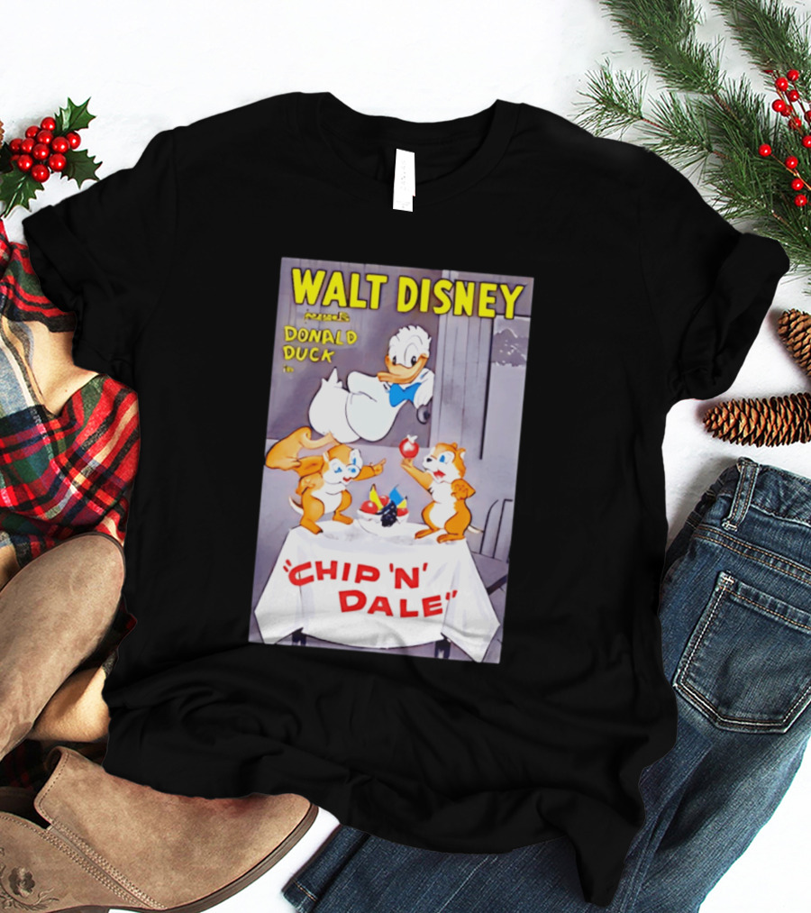 Walt Disney Donald Duck Chip 'N' Dale Vintage Animation T-Shirt