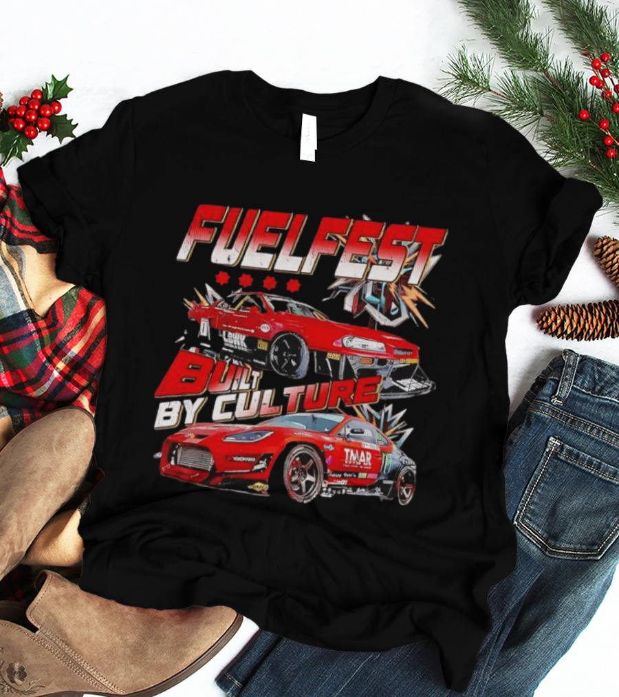 Fuelfest Built By Culture Red Racing Cars And Stars T-Shirt