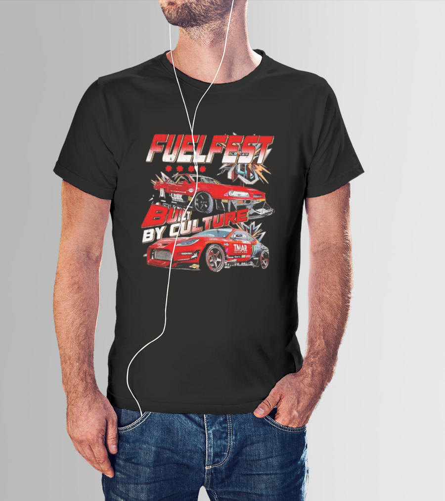 Fuelfest Built By Culture Red Racing Cars And Stars T-Shirt
