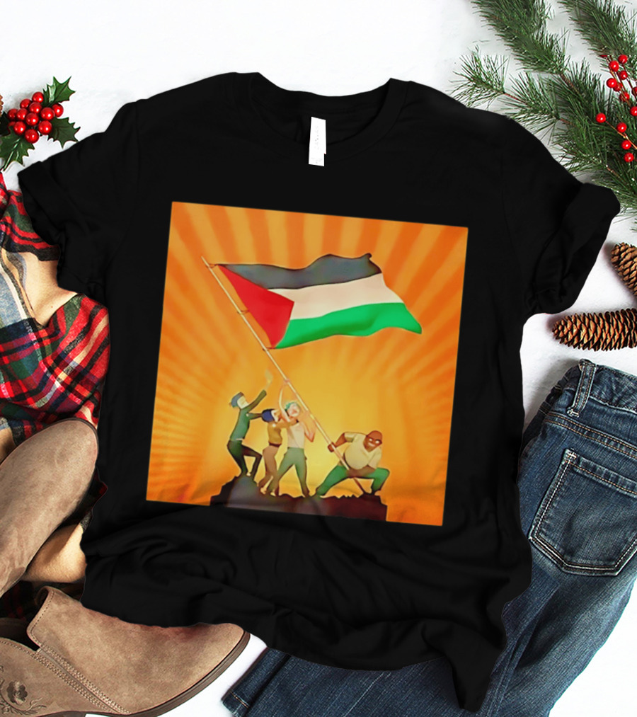 Gorillaz X Together For Palestine Flag Raising T-Shirt