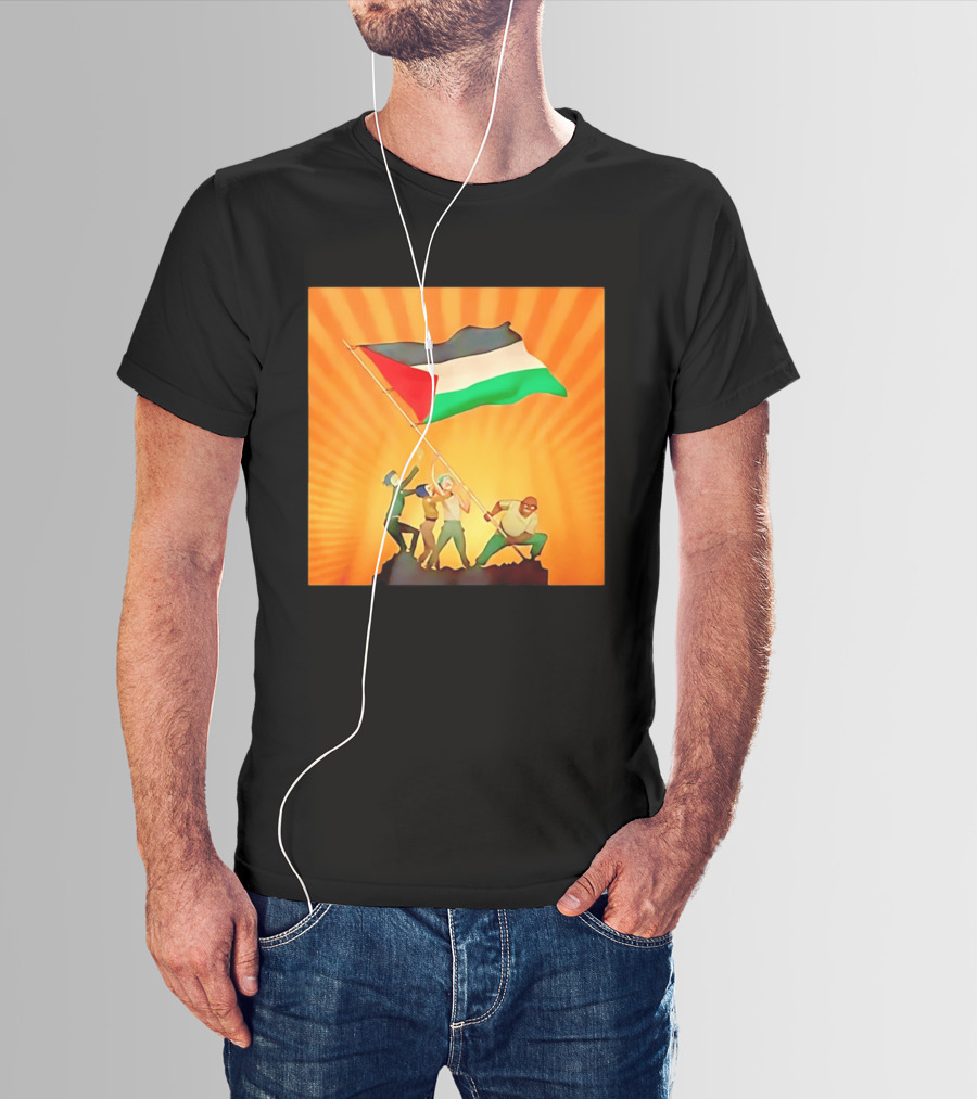 Gorillaz X Together For Palestine Flag Raising T-Shirt