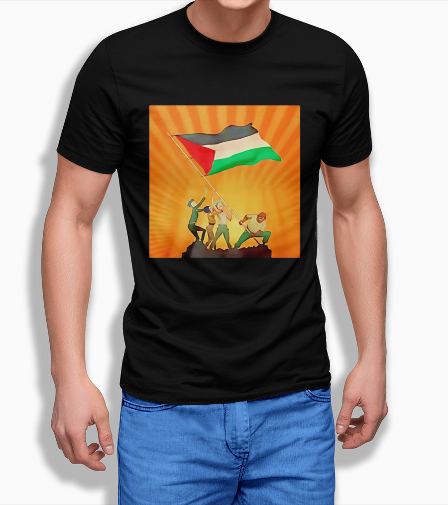 Gorillaz X Together For Palestine Flag Raising T-Shirt