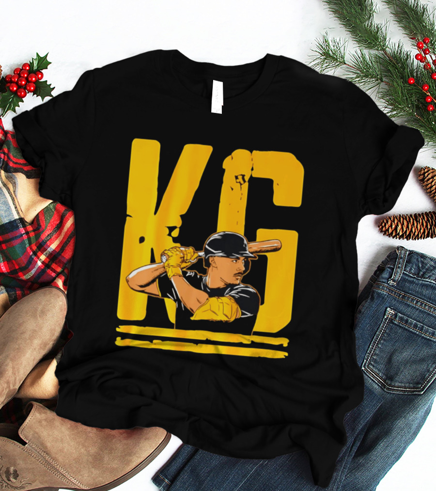 KG Konnor Griffin Pittsburgh Pirates Baseball Batter Cartoon T-Shirt