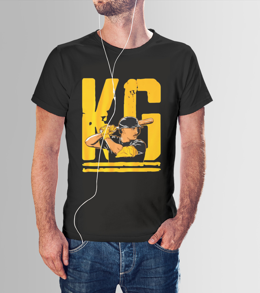 KG Konnor Griffin Pittsburgh Pirates Baseball Batter Cartoon T-Shirt