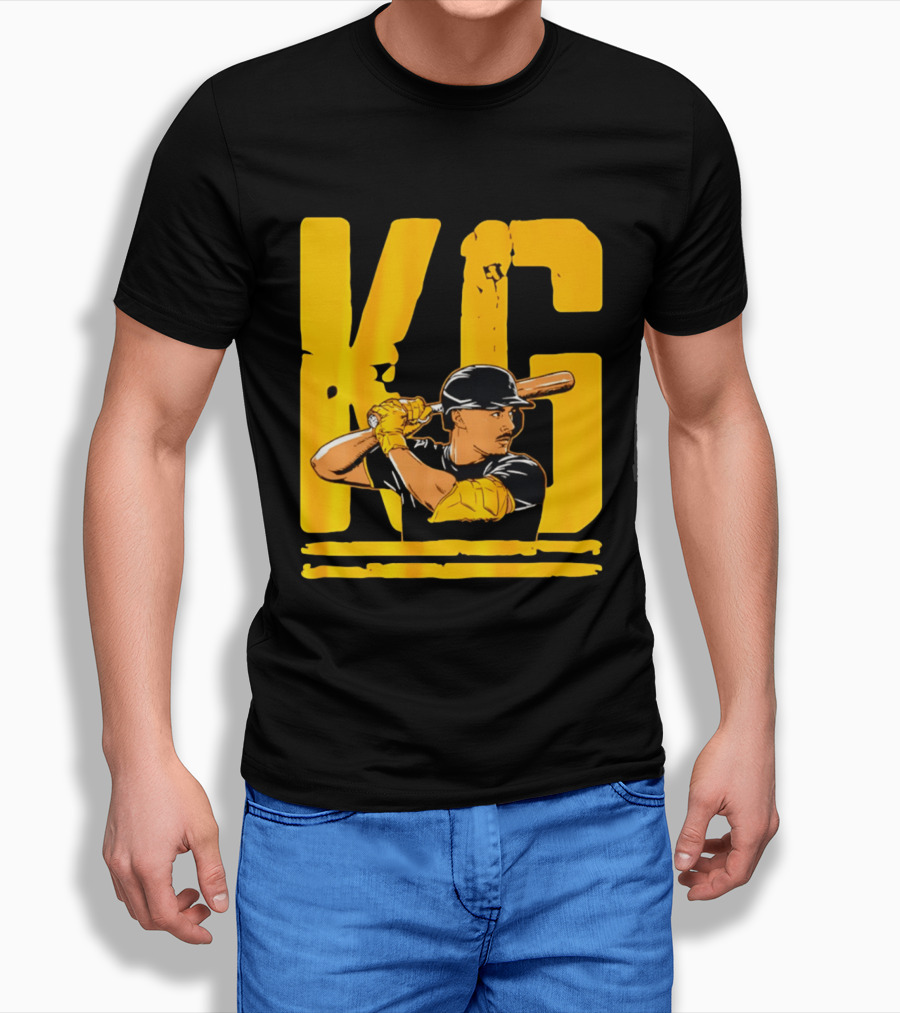 KG Konnor Griffin Pittsburgh Pirates Baseball Batter Cartoon T-Shirt