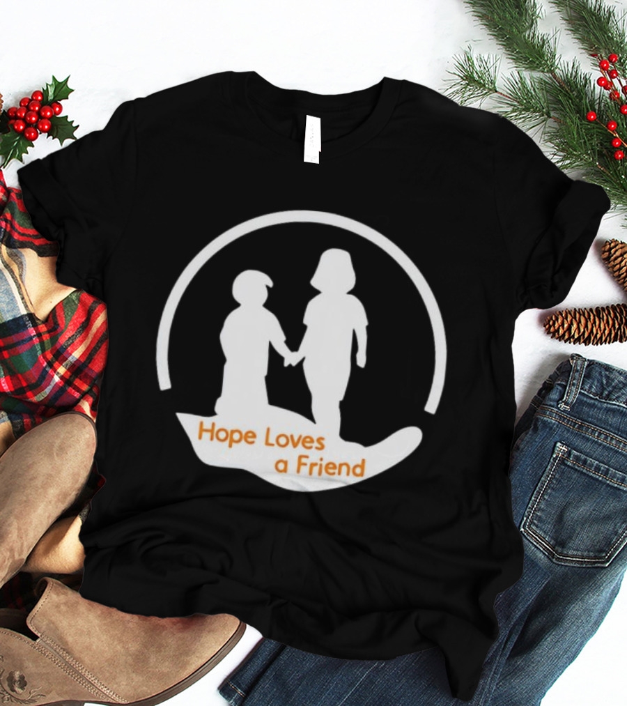 Hope Loves A Friend Andrew Holding Hands T-Shirt