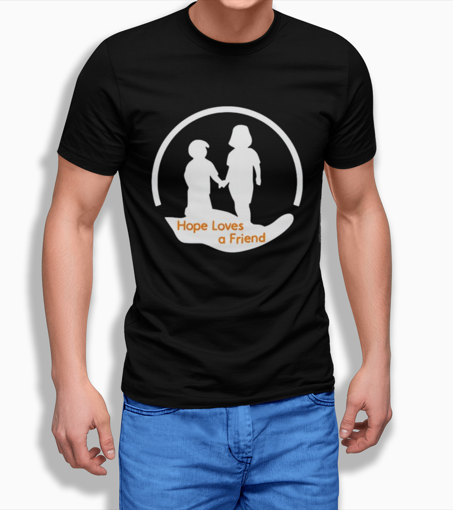 Hope Loves A Friend Andrew Holding Hands T-Shirt